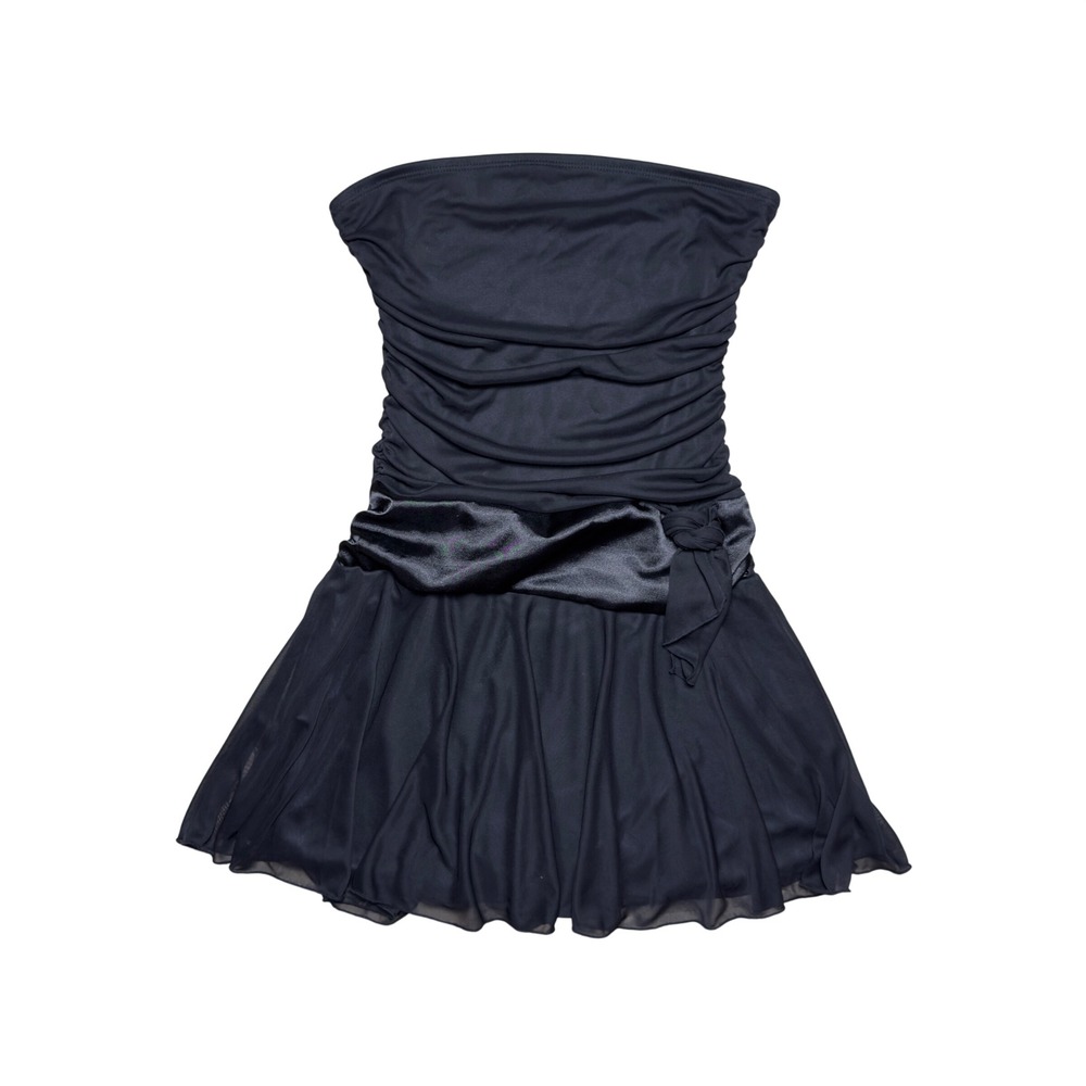 Bliss USA‎ Black Strapless Ruched Mini Dress